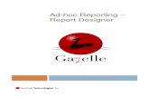 Ad-hoc Reporting Report Designer - Workforce Solutions · Ad-hoc Reports 9 AD-HOC REPORTING SECURITY In order to use ad-hoc reports, a Gazelle user must have one of the following