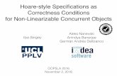 Hoare-style Speciﬁcations as Correctness Conditions for Non ... · Amdahl’s Law character-izes the maximum speedup S that can be achieved by n processors collaborat-ing on an
