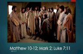 Matthew 10-12; Mark 2; Luke 7;11... · The Twelve Apostles can teach me about Jesus. - Possible Activity ‘A’ Show pictures of the Apostles in Jesus’s time and in our day (see
