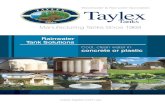 Rainwater Tank Solutions concrete or plastic · PDF file Rainwater Tank Solutions Taylex Tanks Wastewater & Rainwater Specialists Manufacturing Tanks Since 1969 Cool, clean water in