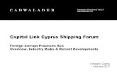 Capital Link Cyprus Shipping Forumforums.capitallink.com/shipping/2017cyprus/ppt/brand.pdf · • Parallel law enforcement and regulatory actions (e.g., OFAC, IRS) • Criminal actions