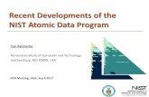 Recent Developments of the NIST Atomic Data Program · DCN Meeting, IAEA, Sep 4 2017 . Plan •Staff •Atomic Spectra Database –New version and contents –LIBS database •Bibliographic