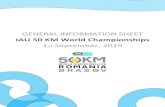 IAU 50 KM World Championships IAU 50 KM Brasov 2019.pdf · Romania is located at the intersection of Central and Southeastern Europe, bordering on the Black Sea. Romania shares a