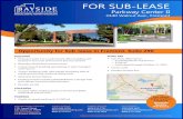 FOR SUB-LEASE · 2019. 3. 26. · Corner office Window line Cubicles Copy/file center Breakroom Elevater served FOR SUB-LEASE Parkway Center II MEDICAL/DENTAL PROPERTY SPECIALISTS