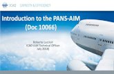 Introduction to the PANS-AIM (Doc 10066) Presentation title Author: Martinez, Raul Created Date: 10/24/2018
