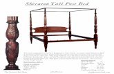 Sheraton Tall Post Bed · This bed, originally from New England or New York , is a later style Sheraton Bed. A dramatic lamb's tongue leads from the square into the turning with a