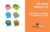H1 2015 RESULTS - Pharmagest · Radical changes are taking place in the health universe. Artificial intelligence will play a major and decisive role in this new environment. Leading