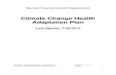 Climate Change Health Adaptation Plan - Oregon · Departments, City & County Development, Public Works & Planning departments, etc.). Benton County Public Health encourages other