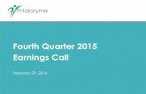 Fourth Quarter 2015 Earnings Call · 2016. 2. 29. · Full Year 2015 Financial Highlights1 $ U.S. in Millions, except EPS NOTE: 1) Dollar amounts and percentages, as presented, are