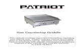 Gas Countertop Griddle - Restaurant Equippers Gas Griddles... · 2018. 9. 12. · Gas Countertop Griddle . This manual contains important information regarding ... • All commercial