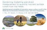 Combining modelling and direct measurement to quantify ...€¦ · Combining modelling and direct measurement to quantify nutrient surface runoff from flat fields Spatiotemporal variability