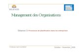Management des Organisations · Maîtrise de I’intégration des objectifs opérationnels dans des fonctions différentes; Procéder à la décomposition d’un objectif stratégique