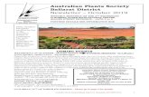 Australian Plants Society Ballarat District Newsletter Ballarat Newsletter... SPRING 2019 NATIVE PLANT