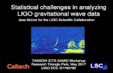 Statistical challenges in analyzing LIGO gravitational ... · The matched filter analysis arXiv 1606.04856 GW150914 GW151226 LVT151012. Unmodeled time-frequency GW analyses ... gravitational