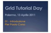 Grid Tutorial Day - Access - Intro.pdf · Grid Tutorial Day - 13 Aprile 2011 - 01 Intro - P.P. Corso Sito No. Cores RAM Totale (GB) Spazio Disco (TB) INAF - Catania 296 592 12 INFN