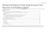 ATTACHMENT 2 Westwood/Highland Park Neighborhood Plan … · 2015. 2. 21. · Westwood/Highland Park Neighborhood Plan ... being referred to the “ Policy Docket," a list of policy