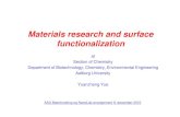 Materials research and surface functionalization · Materials research and surface functionalization at Section of Chemistry Department of Biotechnology, Chemistry, Environmental