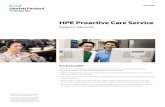 HPE Proactive Care Service—Support Services data sheet · 2018. 8. 17. · HPE Proactive Care Service can help you to improve the return on your investment in a converged infrastructure