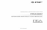 FREQUENCY RESPONSE ANALYZER€¦ · FREQUENCY RESPONSE ANALYZER FRA5087 GPIB/USB INSTRUCTION MANUAL. DA00014462-002 FRA5087 ... 1. Preparations Before Use Describes the procedures