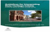 Guidelines for Interpreting State Heritage Criteria...1 Introduction Purpose of guidelines This document provides guidance for interpreting the criteria for State Heritage listing,
