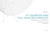 4th quarter and full year 2012 results...9 NLSN 4Q and FY 2013 Results TOTAL NIELSEN RESULTS – 4Q 2013 ($ in millions except per share amounts) 4TH QUARTER RESULTS 2013 2012 V% (a)Revenue