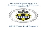 Office of Pittsburgh City Councilman Corey O’Connor District 5apps.pittsburghpa.gov/district5/2015_Year-End_Report.pdf · 2015 Year-End Report . Index ... PWSA problems, real estate