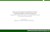 Sources of Income Inequality in China: Individual ... - IARIW · 2.4 Oaxaca Decomposition Method: 2) Empirical Strategy • Analyzing how the effect of circumstances on income differ