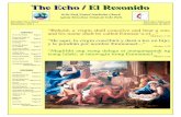 The Echo / El ResonidoDecember, 2011 Diciembre de 2011 “Behold, a virgin shall conceive and bear a son, ... a la luz de un nuevo día - esto es la Navidad. Sentado en el sofá al