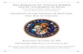 SOLEMNITY NATIVITY OF OUR LORD · 2020. 5. 11. · THE PARISH OF ST.VINCENT FERRER AND ST.CATHERINE OF SIENA The Very Reverend Walter C. Wagner, O.P., Pastor James D. Wetzel, Director