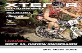 2010 XTERRA USA CHAMPIONSHIP SPONSORS · Last year a pair of Salt Lake City runners - Kevin Tuck and Rachel Cieslewics, won with times of 1:27:16 and 1:37:42, respectively. Once runners
