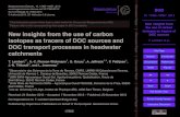 New insights from the use of carbon isotopes as tracers of ...€¦ · 10 Dissolved organic carbon concentrations were determined using a Shimadzu TOC 5050A total carbon analyser.