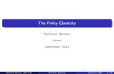 ThePolicyElasticity...Compensated(Hicksian)Elasticity Return Previousliteratureimplicitlysuggestsnormativeanalysisof governmentpoliciesisdiﬃcultbecauseitrequirescompensated (Hicksian