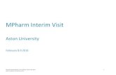 MPharm Interim Visit · 2016. 8. 31. · General Pharmaceutical Council, MPharm interim visit report 3 Aston University, 8-9 February, 2016 Interim visits take place three years after