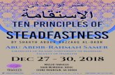 Ten Principles of Steadfastness - December 2018 … library/Dec 2018 - Ten...By Shakyh Abdur-Razzaaq al-Badr ﻲﻓ دﻋاوﻗ رﺷﻋ ﺔﻣﺎﻘﺗﺳﻹا @masjidtawheedga MasjidTawheed.Net