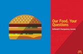 Our Food. Your Questions - Ragan Communications€¦ · Our Food. Your Questions. Goals Build the business through transparent interactions with our customers Reclaim our brand story