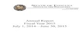 Annual Report Fiscal Year 2015 July 1, 2014—June 30, 2015 · Jonathan S. Harvey R 1861-1863 Matthew L. Brett D 1863-1865 ... Deputy Treasurer & Portfolio Manager Duane Jasheway
