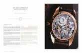 RELOJES GRÖNEFELD · demostraron ser especialistas en la construcción y restauración de los relojes más complejos. Tanto es así que su reloj, 1941 Remontoire, ha sido preseleccionado
