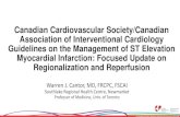 Canadian Cardiovascular Society/Canadian ... Pre-hospital Interpretation of STEMI on ECG •Advanced Care Paramedic Physician transmission •Feasible •May incur additional costs,