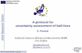 A protocol for half-life uncertainties - BIPMII)/WORKSHOP(II... · Half-life of 109Cd 444 a selection of the ‘best’ data 454 464 474 1950 1965 1968 1968 1981 1982 1982 1996 2004
