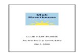 CLUB HAWTHORNE ACTIVITIES & OFFICERS 2019-2020 · Renee Stoica 330-383-0253 KNITTERS CONNECTION CHAIRPERSON Amy Glidden 207-844 -4782 CO-CHAIRPERSON Marlene Russ 352-315-0489 SECRETARY/TREASURER