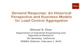 demand response: and historical perspective and business … · Demand Response: An Historical Perspective and Business ModelsPerspective and Business Models for Load Control Aggregation