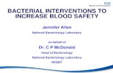 BACTERIAL INTERVENTIONS TO INCREASE BLOOD SAFETY · 2017. 9. 25. · Contaminated Blood Donation. 1. Self sterilising ~ 6 h. 2. surviving but not growing. 3. Growing to high levels,