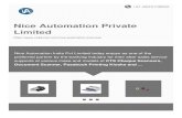 Nice Automation Private Limited - IndiaMART · PDF file About Us Incepted in the year 2009, Nice Automation Pvt. Ltd is considered amongst the prominent manufacturers of an excellent