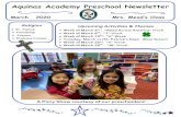 Aquinas Academy Preschool Newsletter · Religion Aquinas Academy Preschool Newsletter March 2020 Mrs.Mead’s Class Upcoming Activities & Themes Week of March 2nd: “Read Across
