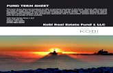 FUND TERM SHEET - Real Estate Fund in Duluth, MN€¦ · dividends through single family real estate investment strategy. Diversified acquisitions of small residential households