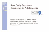 Markley, Herb,New Daily Persistent Headaches in Adolescents · Lipton RB, Bigal ME, Steiner TJ, et al. Classification of Chronic Headaches. Neurology. 2004; 63: 427-435. Frequent,