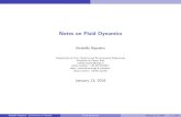 Notes on Fluid Dynamics - unige.it€¦ · Notes on Fluid Dynamics Rodolfo Repetto Department of Civil, Chemical and Environmental Engineering University of Genoa, Italy rodolfo.repetto@unige.it