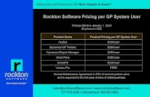 Rockton Software Pricing per GP System User · 2019. 9. 23. · Rockton Software Pricing per GP System User Pricing effective January 1, 2020 All prices in USD Product Name Product