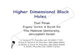 Higher Dimensional Black Holesusers.wfu.edu/cookgb/YorkFest/Talks/Piran_YorkFest.pdfHigher Dimensional Black Holes Tsvi Piran Evgeny Sorkin & Barak Kol The Hebrew University, Jerusalem