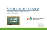 School Finance in Review - USBA · final updates enrollments year-end average daily membership october 1st school finance fundamentals ---continued. buckets of fun(ds) general fund